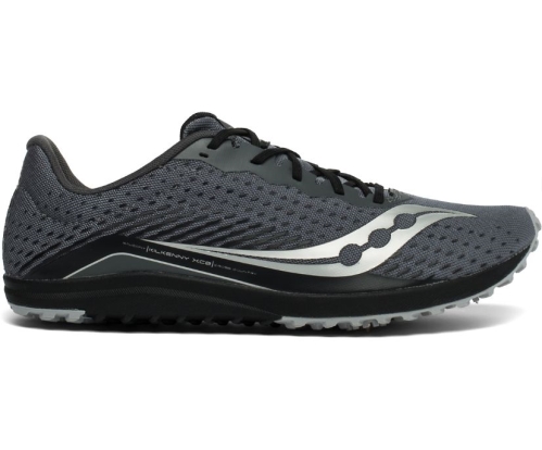 Tenis Saucony Kilkenny XC8 Spike Hombre Zapatillas Running Negras / Plateadas México MX-362-AC